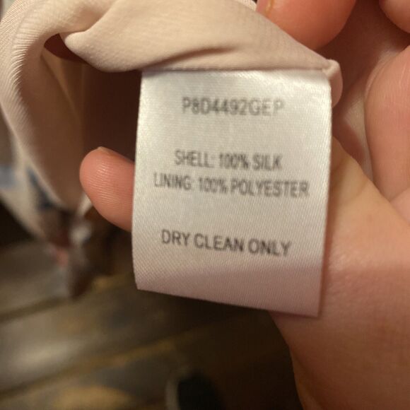 PARKER 100% Silk Size S FLORAL ASYMMETRICAL RUFFLE DRESS MELLOW MEADOW MULTI - Picture 10 of 10